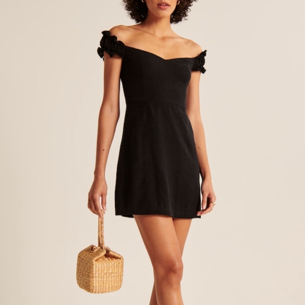 Abercrombie & Fitch Off-The-Shoulder Corset Mini Dress